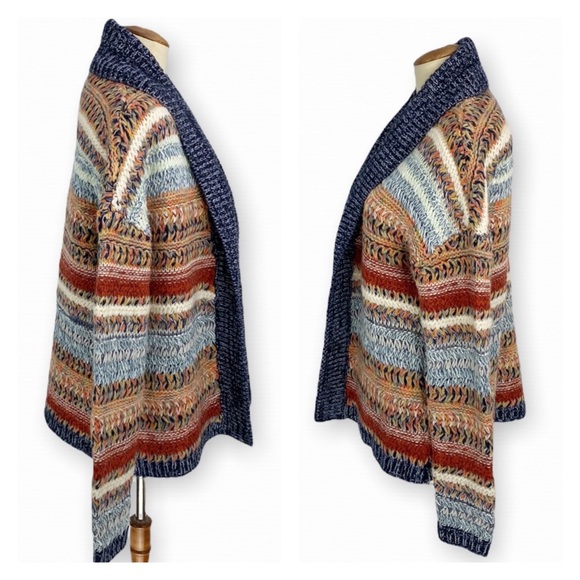 ANTHROPOLOGIE KNITTED & KNOTTED Michela Cardigan Red Motif NWT Size Small - Picture 3 of 13